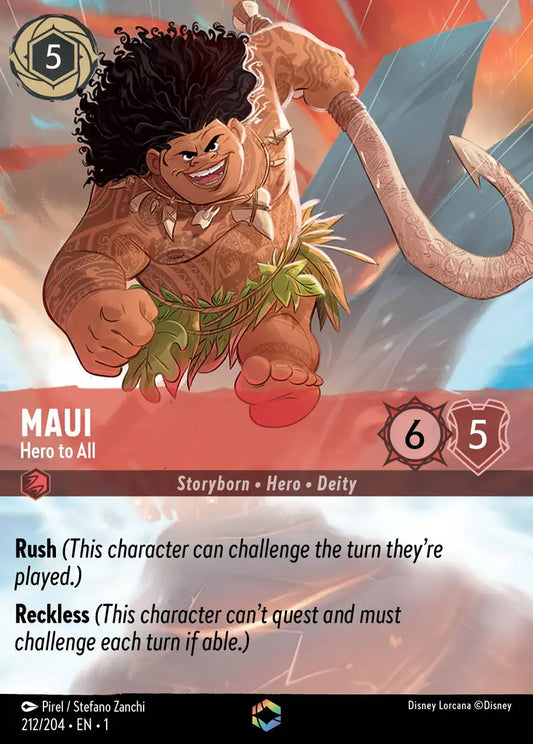 Maui - Hero to All - 212/204 - Enchanted - The First Chapter - Disney Lorcana