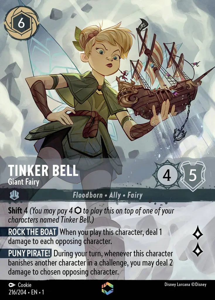 Tinker Bell - Giant Fairy - 216/204 - Enchanted - The First Chapter - Disney Lorcana