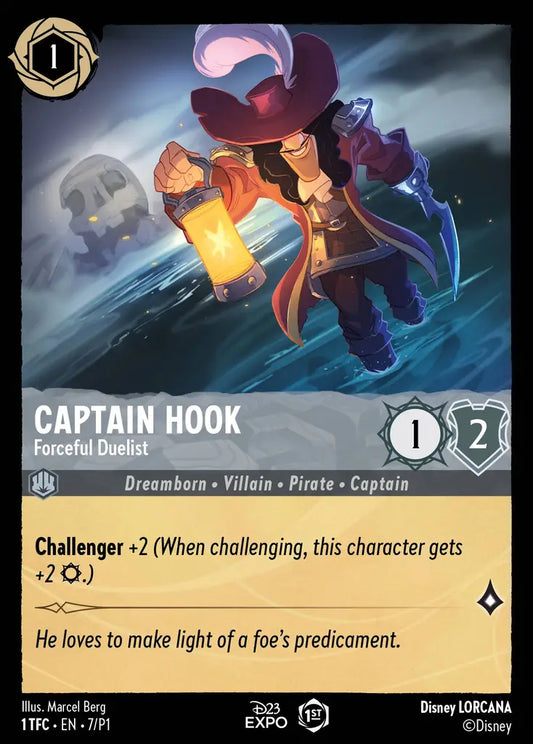Captain Hook - Forceful Duelist - 7/P1 - Promo - Disney Lorcana