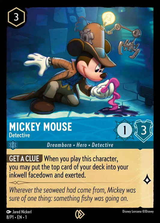 Mickey Mouse - Detective - 8/P1 - Promo - Disney Lorcana