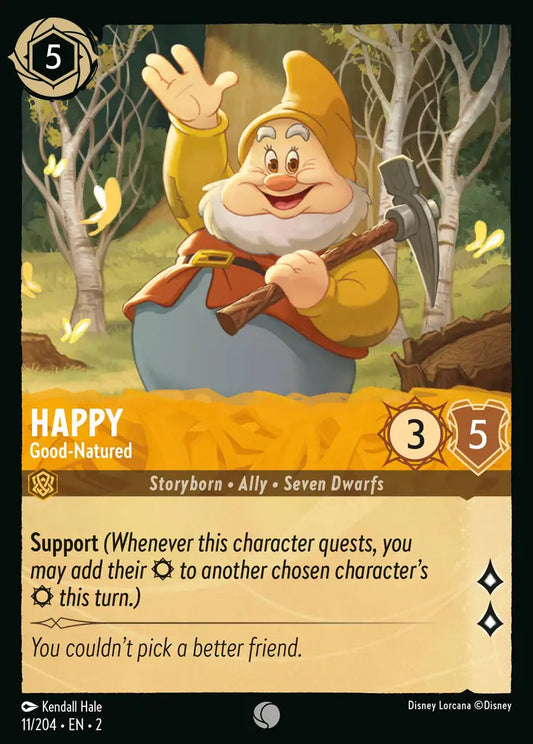 Happy - Good-Natured - 11/204 - Disney Lorcana