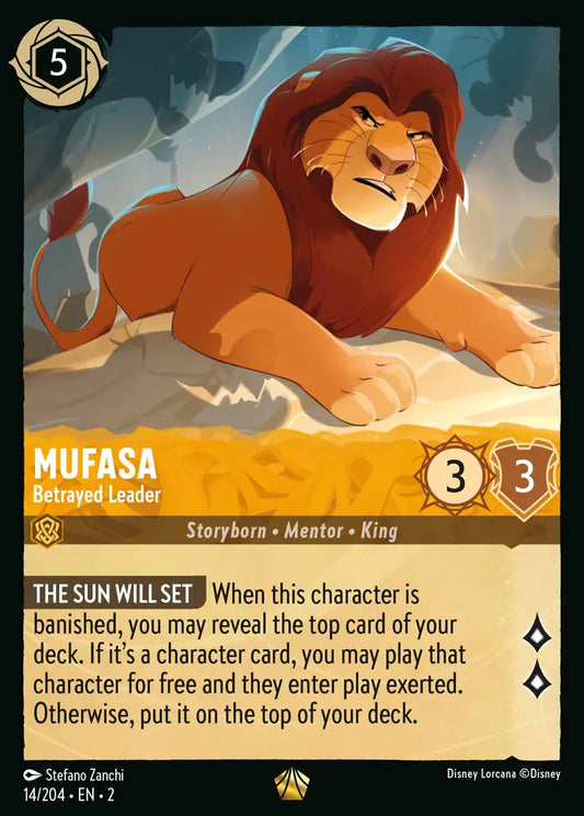 Mufasa - Betrayed Leader - 14/204 - Disney Lorcana