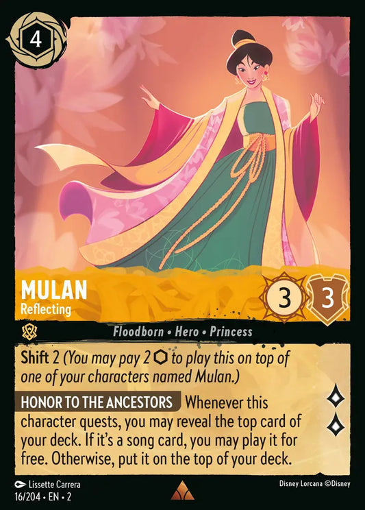 Mulan - Reflecting - 16/204 - Disney Lorcana
