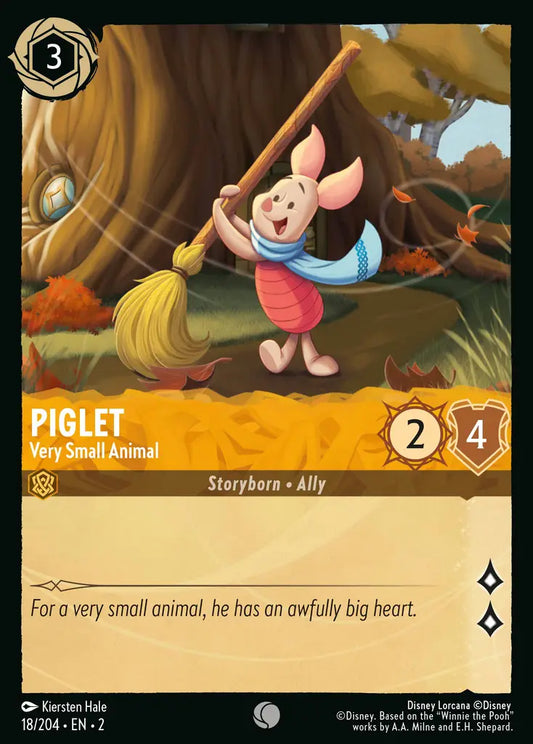 Piglet - Very Small Animal - 18/204 - Disney Lorcana