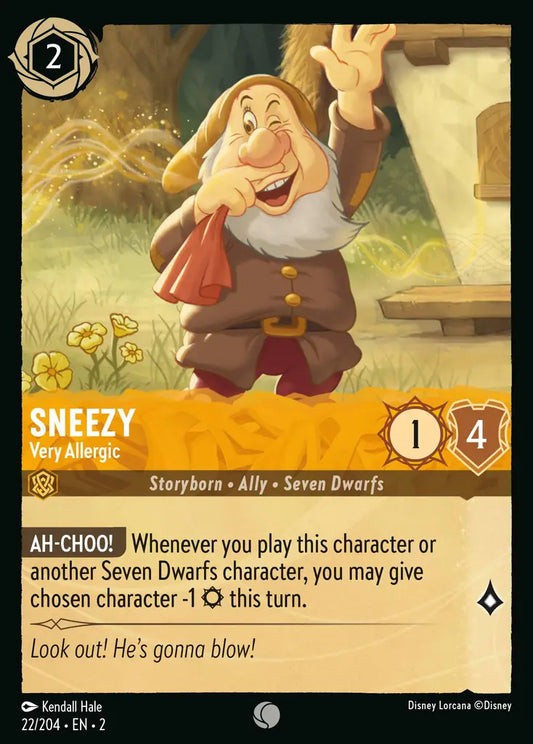 Sneezy - Very Allergic - 22/204 - Disney Lorcana