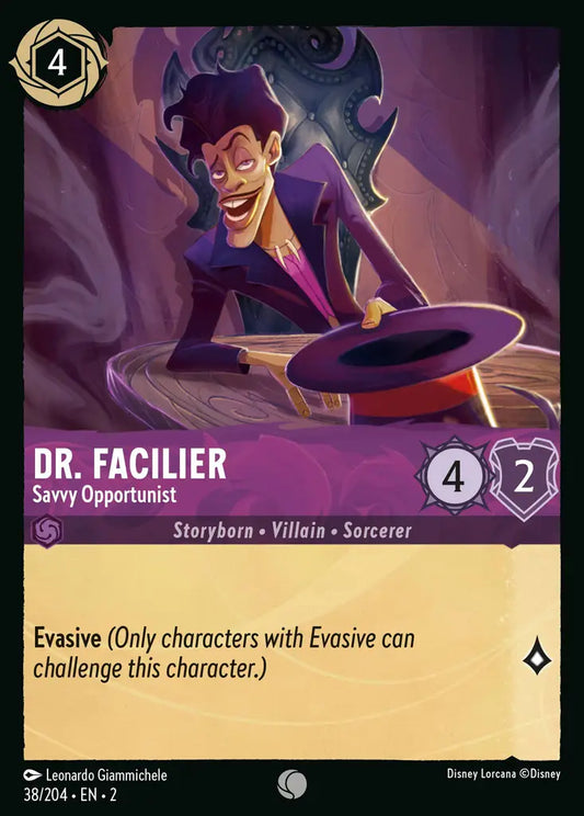 Dr. Facilier - Savvy Opportunist - 38/204 - Disney Lorcana