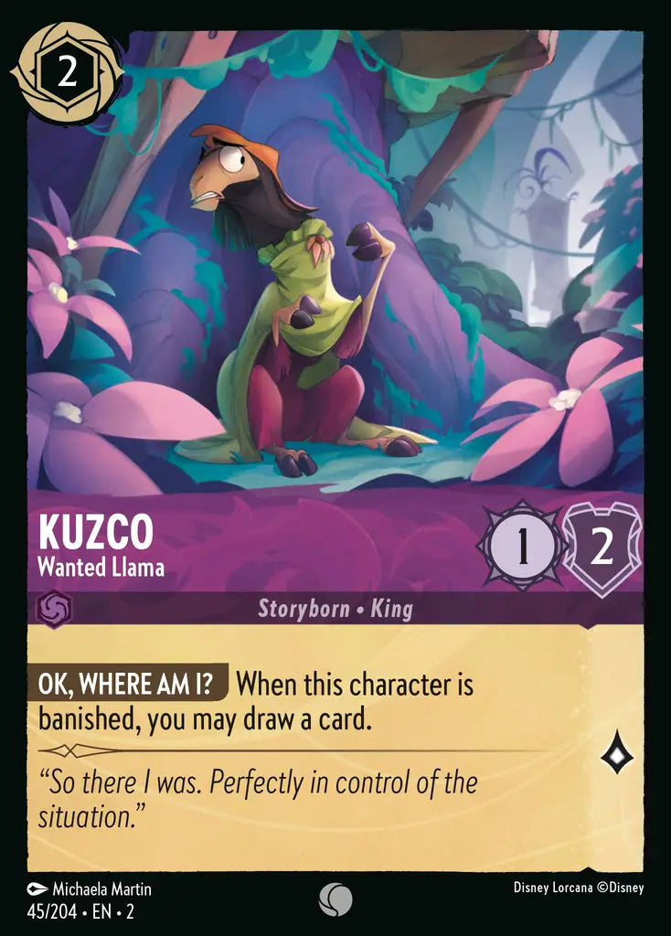 Kuzco - Wanted Llama - 45/204 - Disney Lorcana