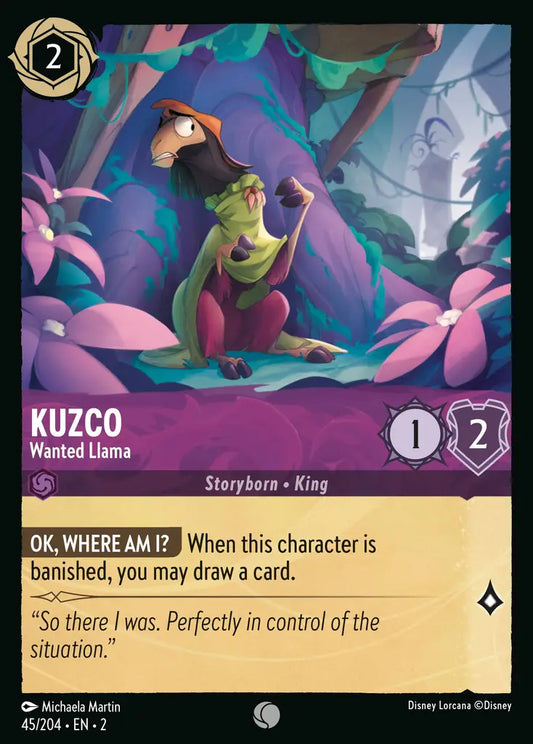 Kuzco - Wanted Llama - 45/204 - Disney Lorcana