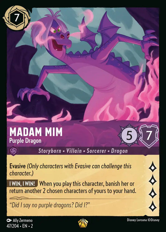 Madam Mim - Purple Dragon - 47/204 - Disney Lorcana