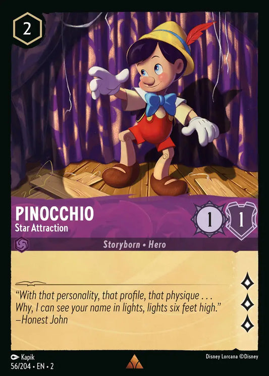 Pinocchio - Star Attraction - 56/204 - Disney Lorcana