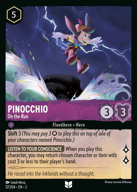 Pinocchio - On the Run - 57/204 - Disney Lorcana