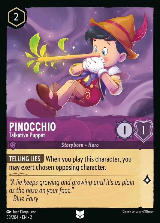 Pinocchio - Talkative Puppet - 58/204 - Disney Lorcana