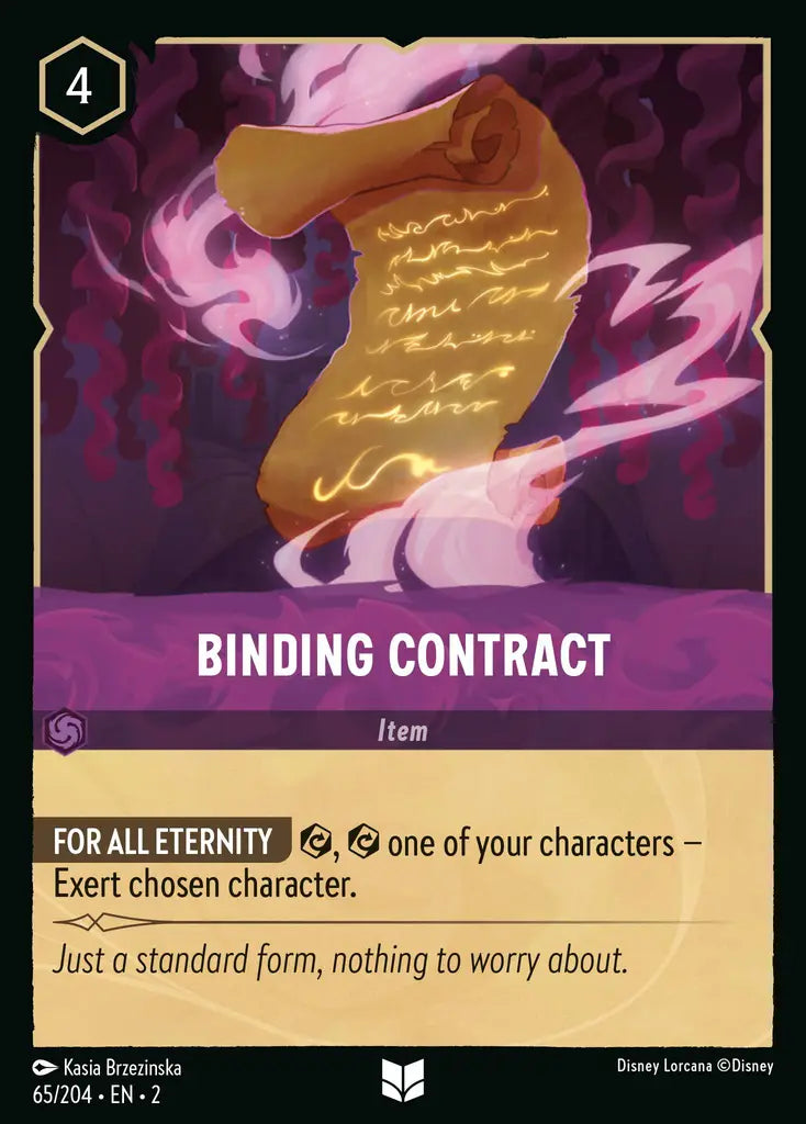 Binding Contract - 65/204 - Disney Lorcana