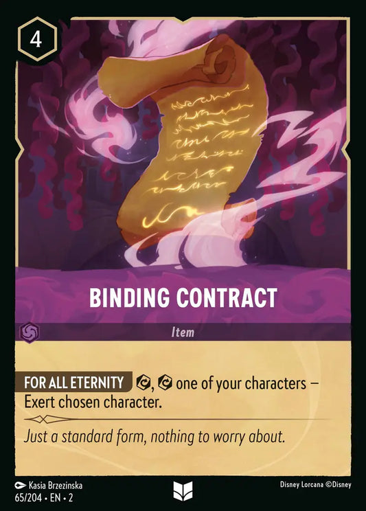 Binding Contract - 65/204 - Disney Lorcana