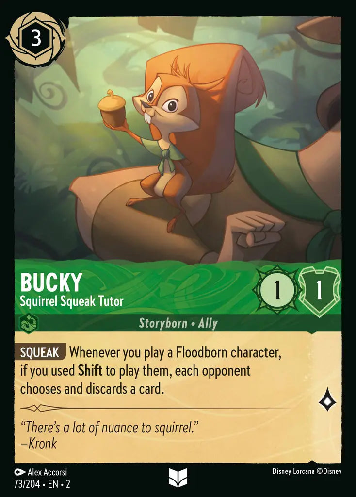 Bucky - Squirrel Squeak Tutor - 73/204 - Disney Lorcana