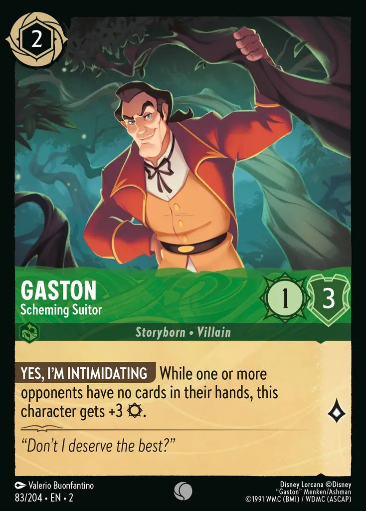 Gaston - Scheming Suitor - 83/204 - Disney Lorcana