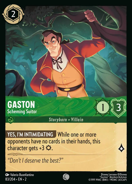 Gaston - Scheming Suitor - 83/204 - Disney Lorcana