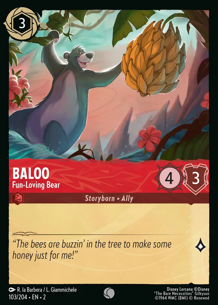 Baloo - Fun-Loving Bear - 103/204 - Disney Lorcana