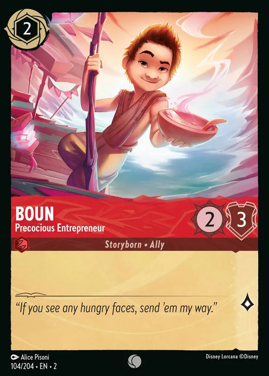 Boun - Precocious Entrepreneur - 104/204 - Disney Lorcana
