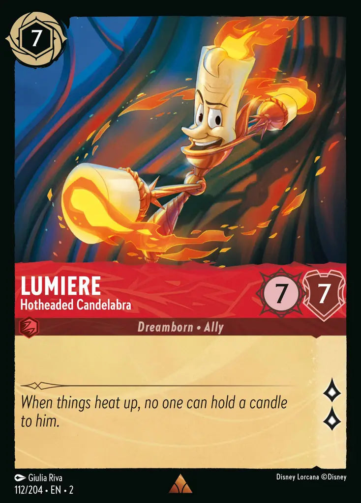 Lumiere - Hotheaded Candelabra - 112/204 - Disney Lorcana