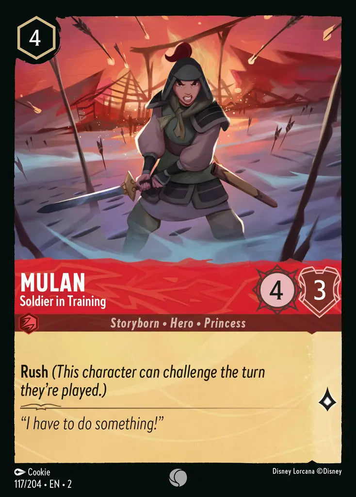 Mulan - Soldier in Training - 117/204 - Disney Lorcana