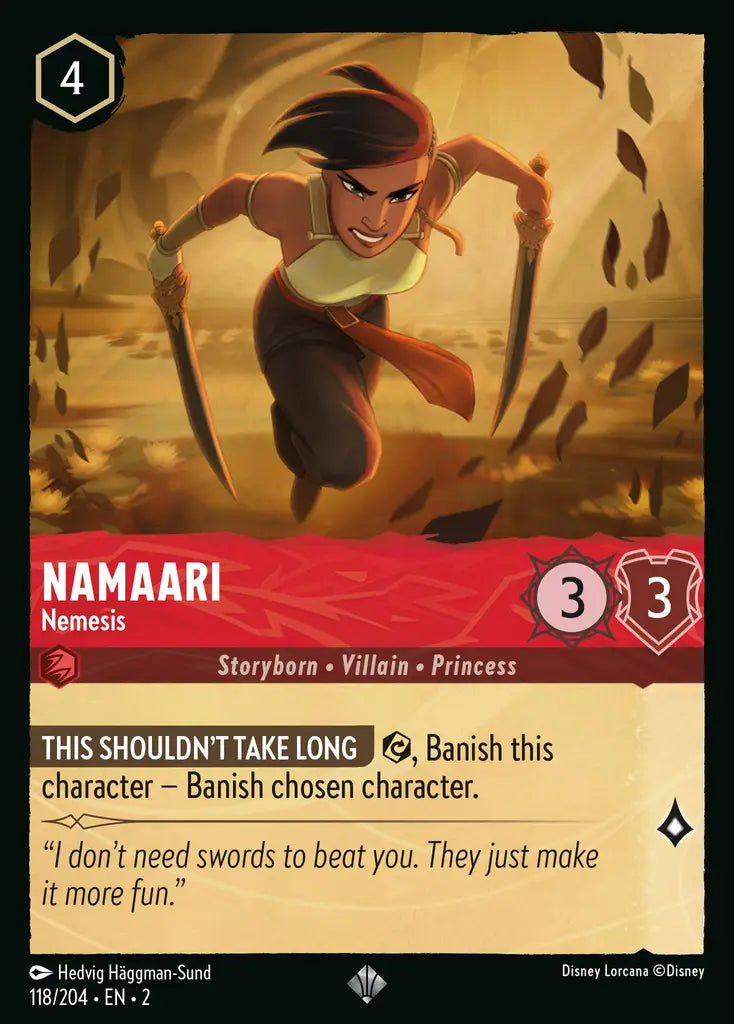 Namaari - Nemesis - 118/204 - Disney Lorcana
