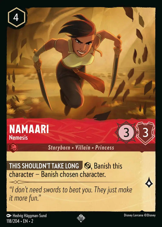 Namaari - Nemesis - 118/204 - Disney Lorcana