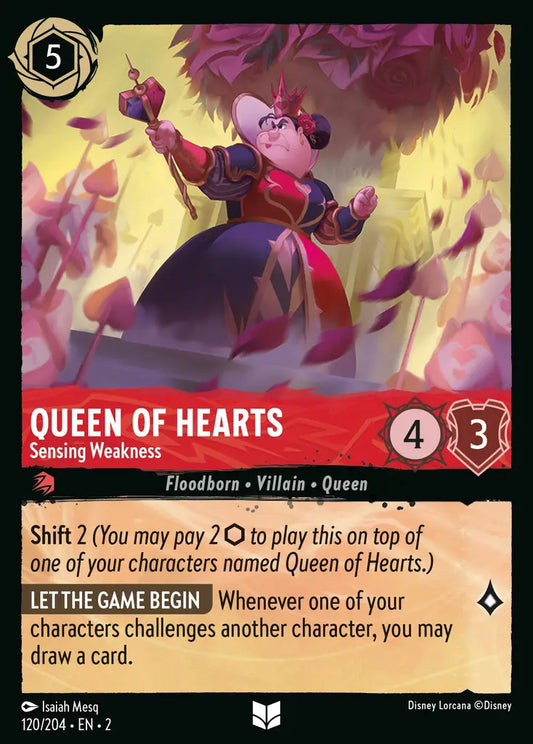 Queen Of Hearts - Sensing Weakness - 120/204 - Disney Lorcana