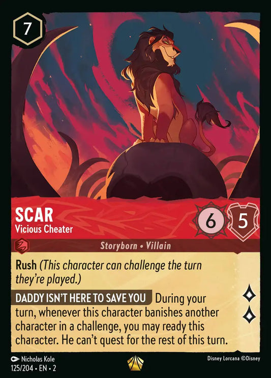 Scar - Vicious Cheater - 125/204 - Disney Lorcana