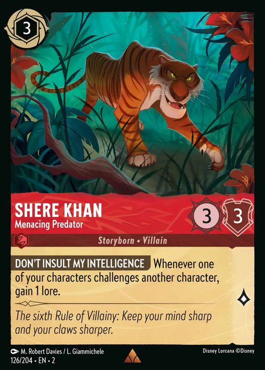 Shere Khan - Menacing Predator - 126/204 - Disney Lorcana