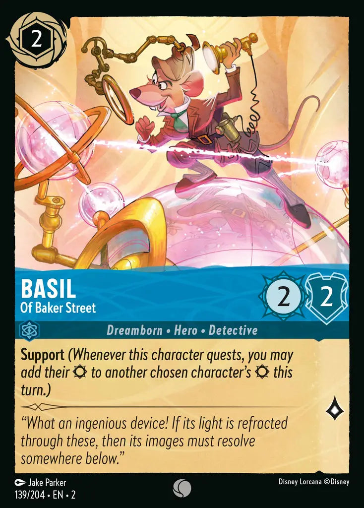 Basil - Of Baker Street - 139/204 - Disney Lorcana