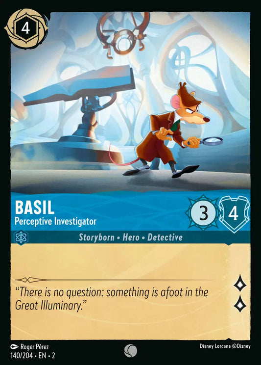Basil - Perceptive Investigator - 140/204 - Disney Lorcana