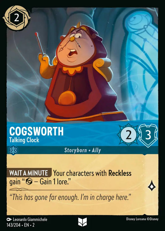 Cogsworth - Talking Clock - 143/204 - Disney Lorcana