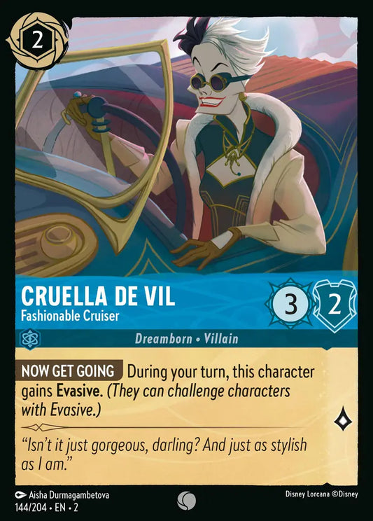 Cruella De Vil - Fashionable Cruiser - 144/204 - Disney Lorcana