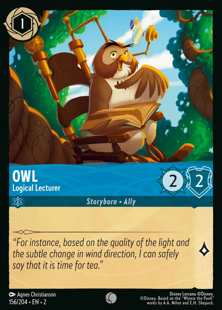 Owl - Logical Lecturer - 156/204 - Disney Lorcana