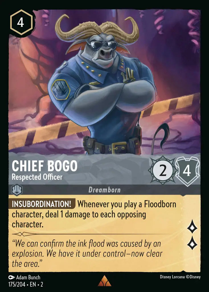 Chief Bogo - Respected Officer - 175/204 - Disney Lorcana