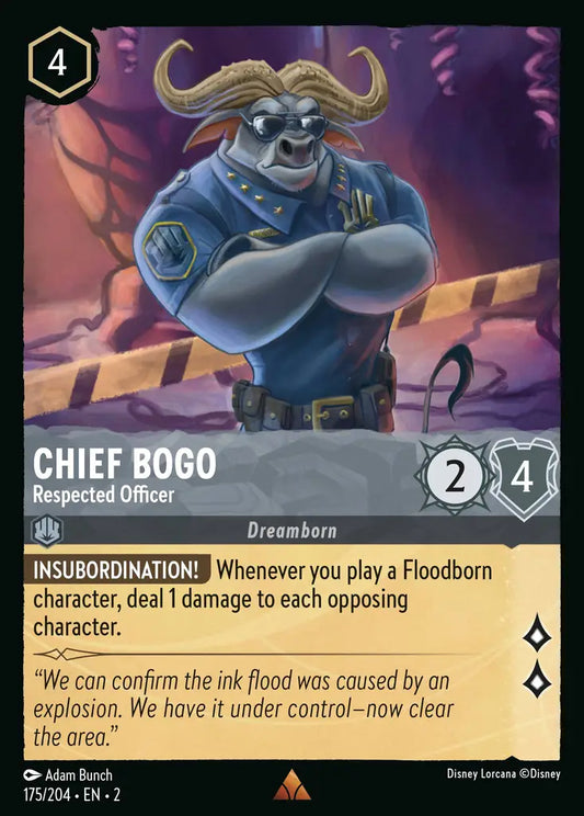 Chief Bogo - Respected Officer - 175/204 - Disney Lorcana
