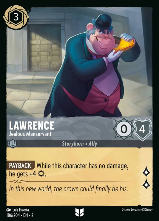 Lawrence - Jealous Manservant - 186/204 - Disney Lorcana