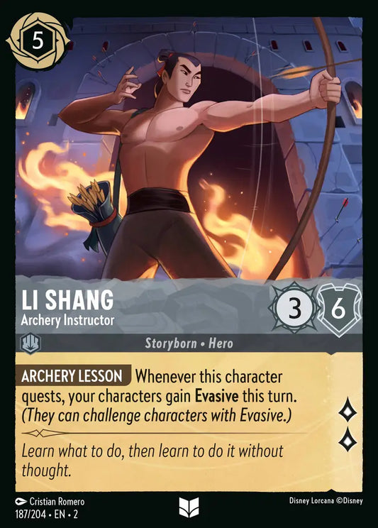 Li Shang - Archery Instructor - 187/204 - Disney Lorcana