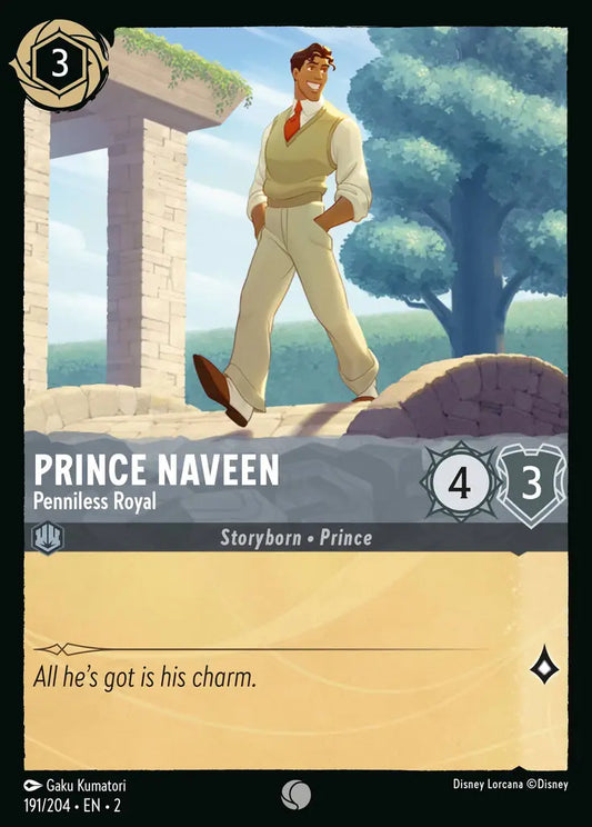 Prince Naveen - Penniless Royal - 191/204 - Disney Lorcana