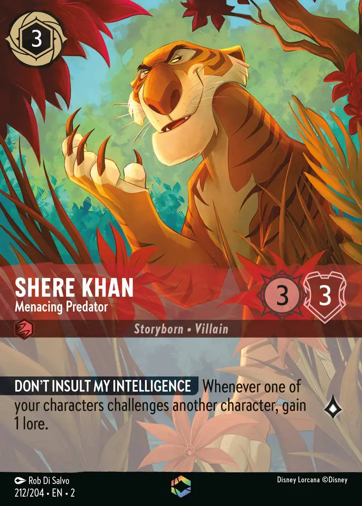 Shere Khan - Menacing Predator - 212/204 - Disney Lorcana