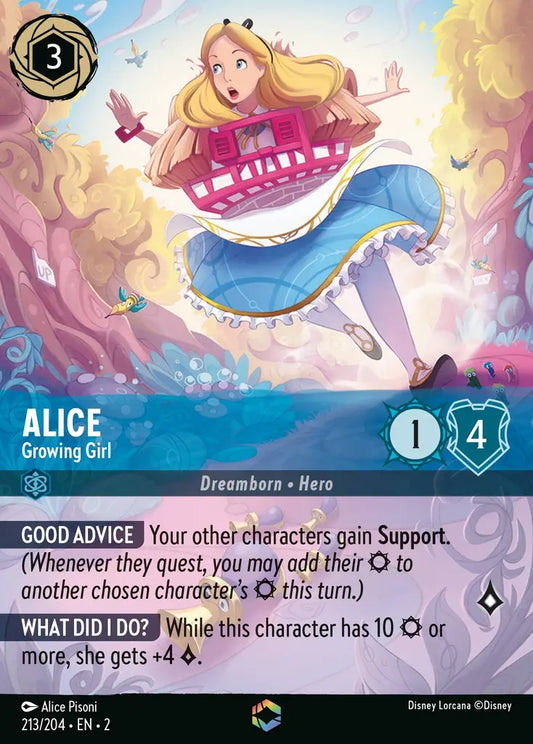 Alice - Growing Girl - 213/204 - Disney Lorcana