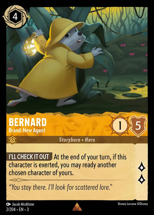 Bernard - Brand-New Agent - 2/204 - Rare - Into the Inklands - Disney Lorcana