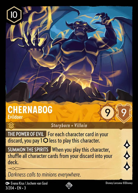 Chernabog - Evildoer - 3/204 - Super Rare - Into the Inklands - Disney Lorcana