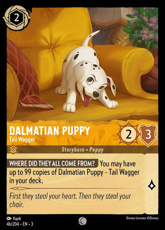Dalmatian Puppy - Tail Wagger - 4b/204 - Common - Into the Inklands - Disney Lorcana