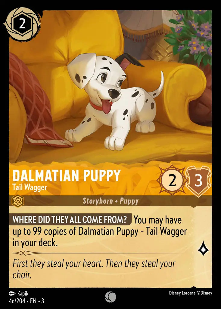 Dalmatian Puppy - Tail Wagger - 4c/204 - Common - Into the Inklands - Disney Lorcana
