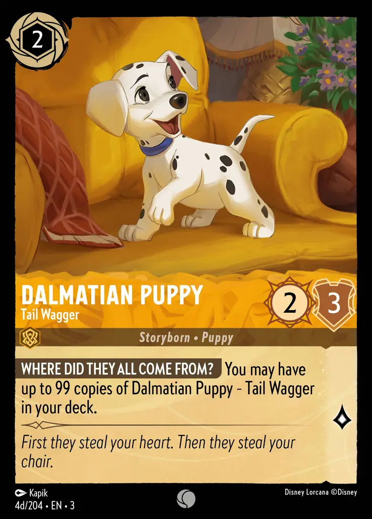 Dalmatian Puppy - Tail Wagger - 4d/204 - Common - Into the Inklands - Disney Lorcana