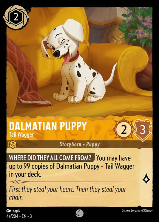 Dalmatian Puppy - Tail Wagger - 4e/204 - Common - Into the Inklands - Disney Lorcana