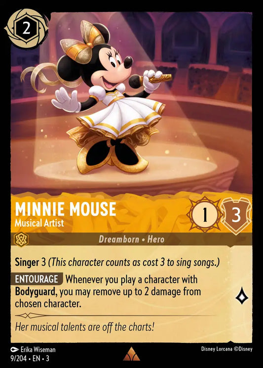 Minnie Mouse - Musical Artist - 9/204 - Rare - Into the Inklands - Disney Lorcana