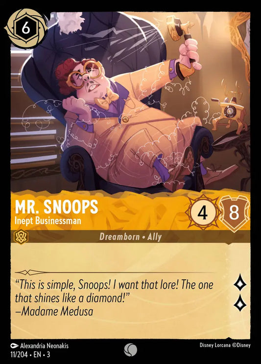 Mr. Snoops - Inept Businessman - 11/204 - Common - Into the Inklands - Disney Lorcana